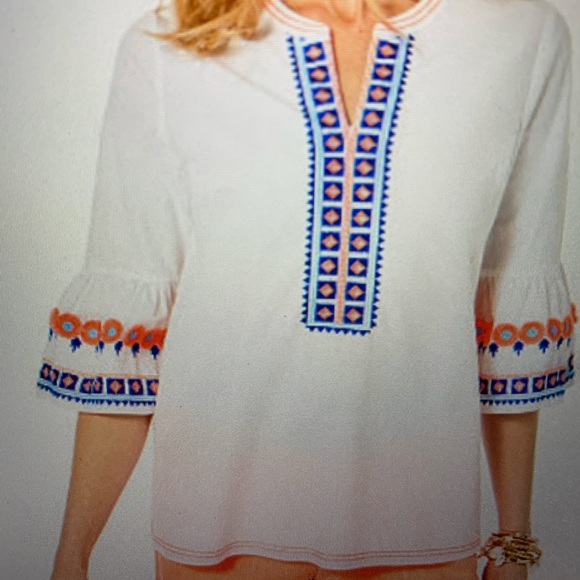 NWT Lilly Pulitzer Rosa Tunic resort white - Small - Picture 1 of 5